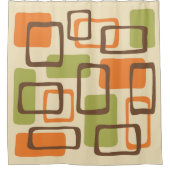 Retro Mid Century Modern Abstract patroon Douchegordijn (Voorkant)