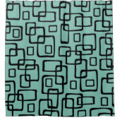 Retro Mid Century Modern Abstract patroon Douchegordijn (Voorkant)