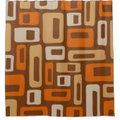 Retro Mid Century Modern Abstract patroon Douchegordijn (Voorkant)