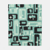 Retro Mid Century Modern Abstract patroon Fleece Deken (Voorkant)