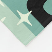 Retro Mid Century Modern Abstract patroon Fleece Deken (Hoek)