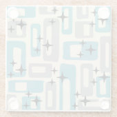 Retro Mid Century Modern Abstract patroon Glazen Onderzetter (Achterkant)