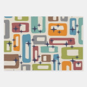 Retro Mid Century Modern Abstract patroon Inpakpapier Vel (Voorkant)