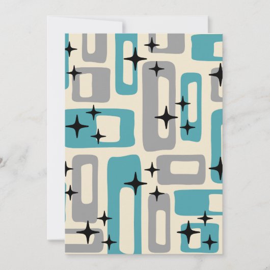 Retro Mid Century Modern Abstract patroon Kaart (Voorkant)