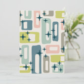 Retro Mid Century Modern Abstract patroon Kaart (Staand voorkant)