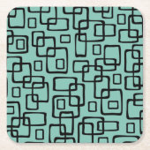 Retro Mid Century Modern Abstract patroon Kartonnen Onderzetters (Voorkant)