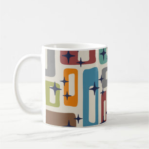 Retro Mid Century Modern Abstract patroon Koffiemok