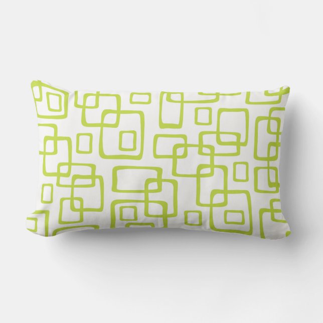 Retro Mid Century Modern Abstract patroon Kussen (Voorkant)