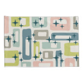 Retro Mid Century Modern Abstract patroon Kussensloop (Achterkant-Rechts)