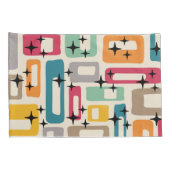 Retro Mid Century Modern Abstract patroon Kussensloop (Achterkant-Rechts)