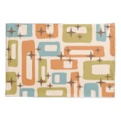 Retro Mid Century Modern Abstract patroon Kussensloop (Achterkant-Links)