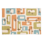 Retro Mid Century Modern Abstract patroon Kussensloop (Voorkant-Rechts)
