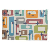 Retro Mid Century Modern Abstract patroon Kussensloop (Achterkant-Links)