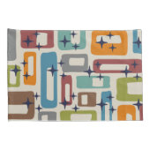 Retro Mid Century Modern Abstract patroon Kussensloop (Achterkant-Rechts)