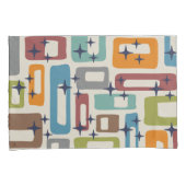Retro Mid Century Modern Abstract patroon Kussensloop (Voorkant-Rechts)