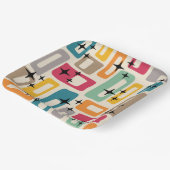 Retro Mid Century Modern Abstract patroon Papieren Bordje (Gebogen)
