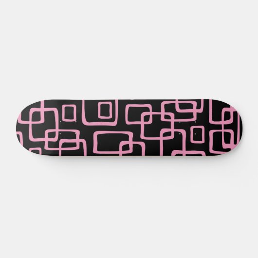 Retro Mid Century Modern Abstract patroon Persoonlijk Skateboard (Horizontaal)