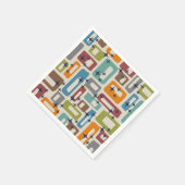 Retro Mid Century Modern Abstract patroon Servet (Hoek)