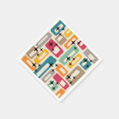 Retro Mid Century Modern Abstract patroon Servet (Hoek)