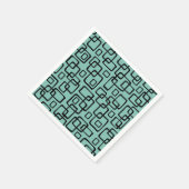 Retro Mid Century Modern Abstract patroon Servet (Hoek)