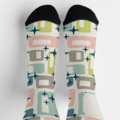 Retro Mid Century Modern Abstract patroon Sokken (Top)