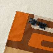 Retro Mid Century Modern Abstract patroon Strandlaken (In situ)