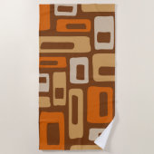 Retro Mid Century Modern Abstract patroon Strandlaken (Voorkant)