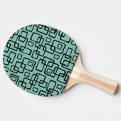 Retro Mid Century Modern Abstract patroon Tafeltennisbatje (Zijkant)