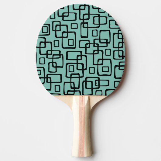 Retro Mid Century Modern Abstract patroon Tafeltennisbatje (Voorkant)