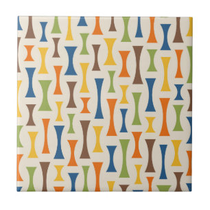 Retro Mid Century Modern Abstract patroon Tegeltje