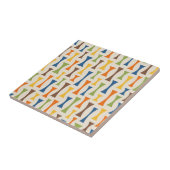 Retro Mid Century Modern Abstract patroon Tegeltje (Zijkant)