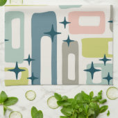 Retro Mid Century Modern Abstract patroon Theedoek (Gevouwen)