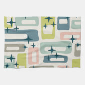 Retro Mid Century Modern Abstract patroon Theedoek (Horizontaal)