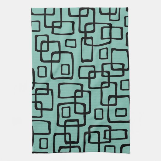 Retro Mid Century Modern Abstract patroon Theedoek (Verticaal)