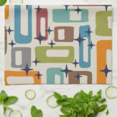 Retro Mid Century Modern Abstract patroon Theedoek (Gevouwen)