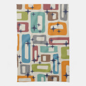 Retro Mid Century Modern Abstract patroon Theedoek (Verticaal)