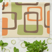 Retro Mid Century Modern Abstract patroon Theedoek (Gevouwen)