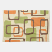 Retro Mid Century Modern Abstract patroon Theedoek (Horizontaal)
