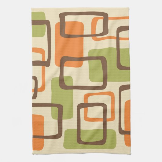 Retro Mid Century Modern Abstract patroon Theedoek (Verticaal)