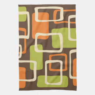 Retro Mid Century Modern Abstract patroon Theedoek