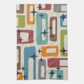 Retro Mid Century Modern Abstract patroon Theedoek (Verticaal)