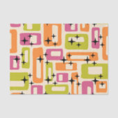 Retro Mid Century Modern Abstract patroon Tissuepapier (Voorkant)