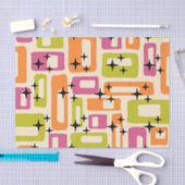 Retro Mid Century Modern Abstract patroon Tissuepapier (Craft)