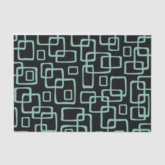 Retro Mid Century Modern Abstract patroon Tissuepapier (Voorkant)