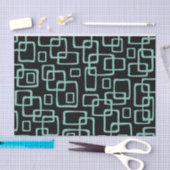 Retro Mid Century Modern Abstract patroon Tissuepapier (Craft)