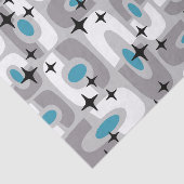 Retro Mid Century Modern Abstract patroon Tissuepapier (Detail)