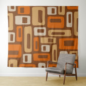 Retro Mid Century Modern Abstract patroon Wandkleed (In Situ (horizontaal))