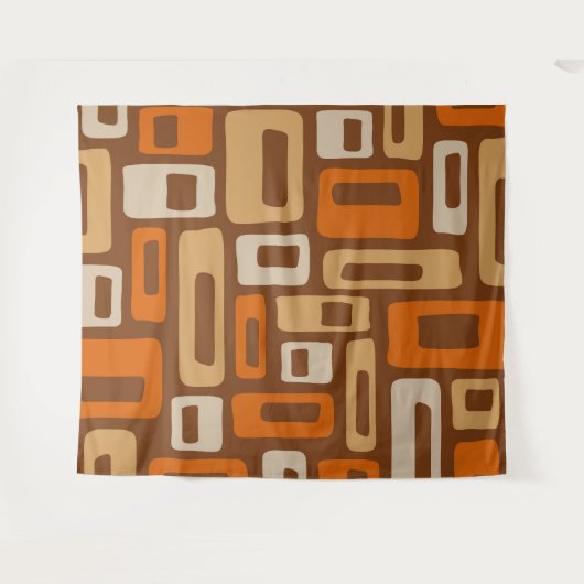 Retro Mid Century Modern Abstract patroon Wandkleed (Voorkant (horizontaal))