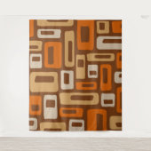 Retro Mid Century Modern Abstract patroon Wandkleed (Voorkant)