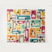 Retro Mid Century Modern Abstract patroon Wandkleed (Voorkant (horizontaal))